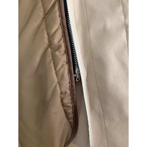 VTG London Fog Mens Trench Over Coat Zip Liner Size 44R USA Tan Pockets  8552 - Picture 6 of 11